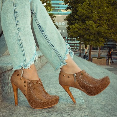 Botín Ximena Color Leopardo Oxido/Oxido Liso