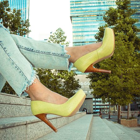 Stiletto Color Caimán Limón