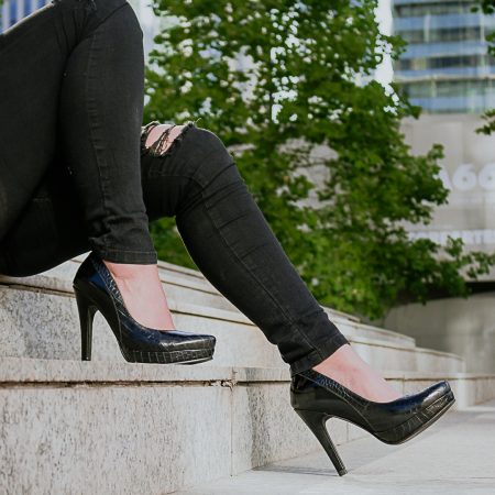 Stiletto 2.0 Color Caiman Negro/Richato Negro