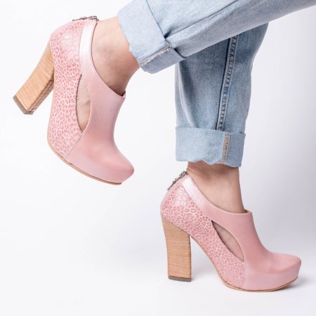 Botin Ingrid Folia Rosa/Gliter Rosa Liso