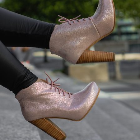 Botín Julia Color Glitter Rosado