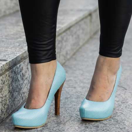 Stiletto Color Napa Turqueza