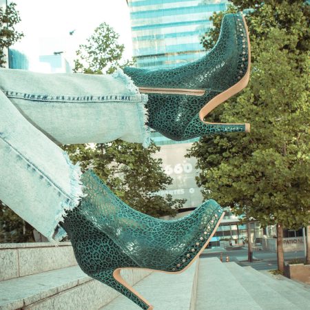 Botín Valeria Color Leopardo Verde