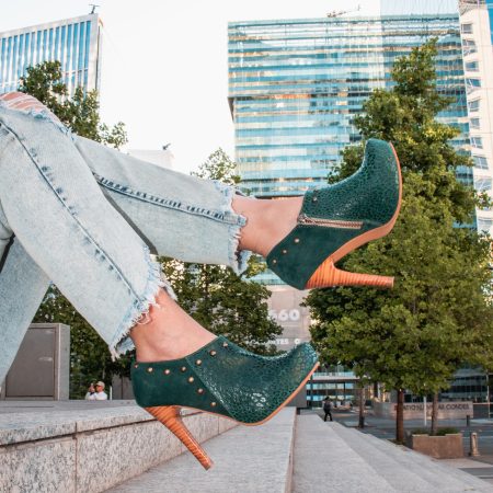 Botín Ximena Color Leopardo Verde Oscuro/Renobuck Verde Oscuro