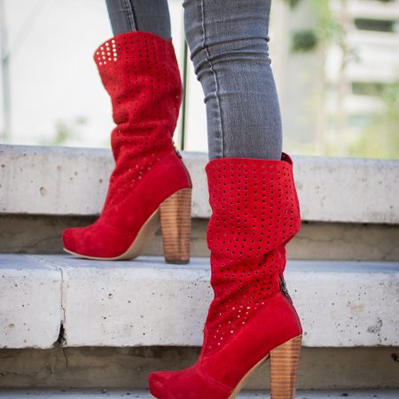 Polaina Color Renobuck Rojo